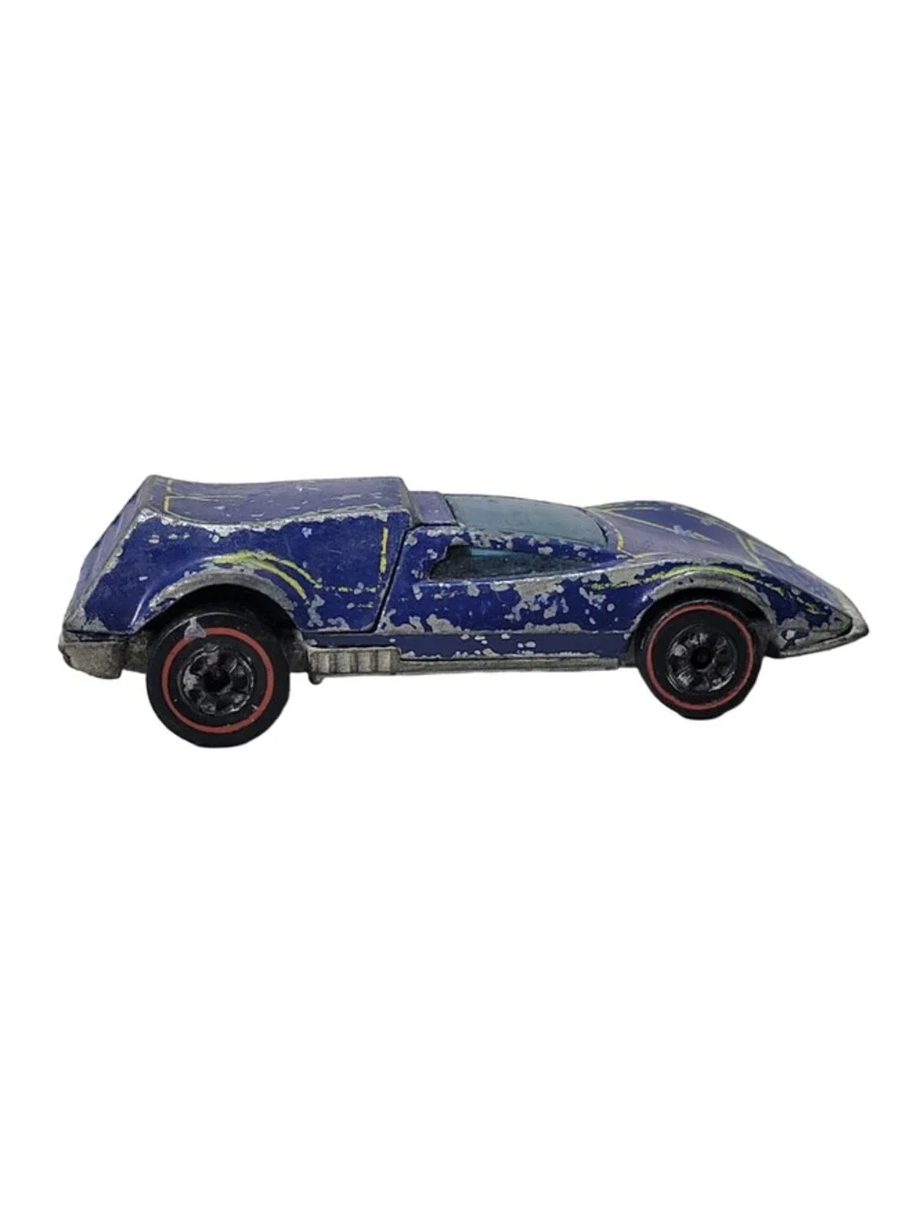 Vintage Hot Wheels Flying Colors Redline BUZZ OFF Dark Blue Enamel Hong Kong